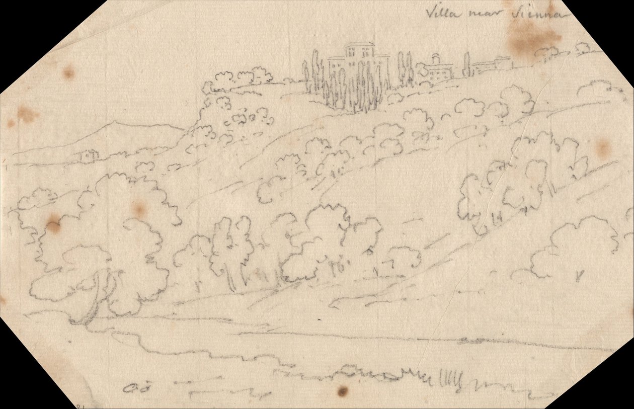 Villa vicino a Siena da John Robert Cozens