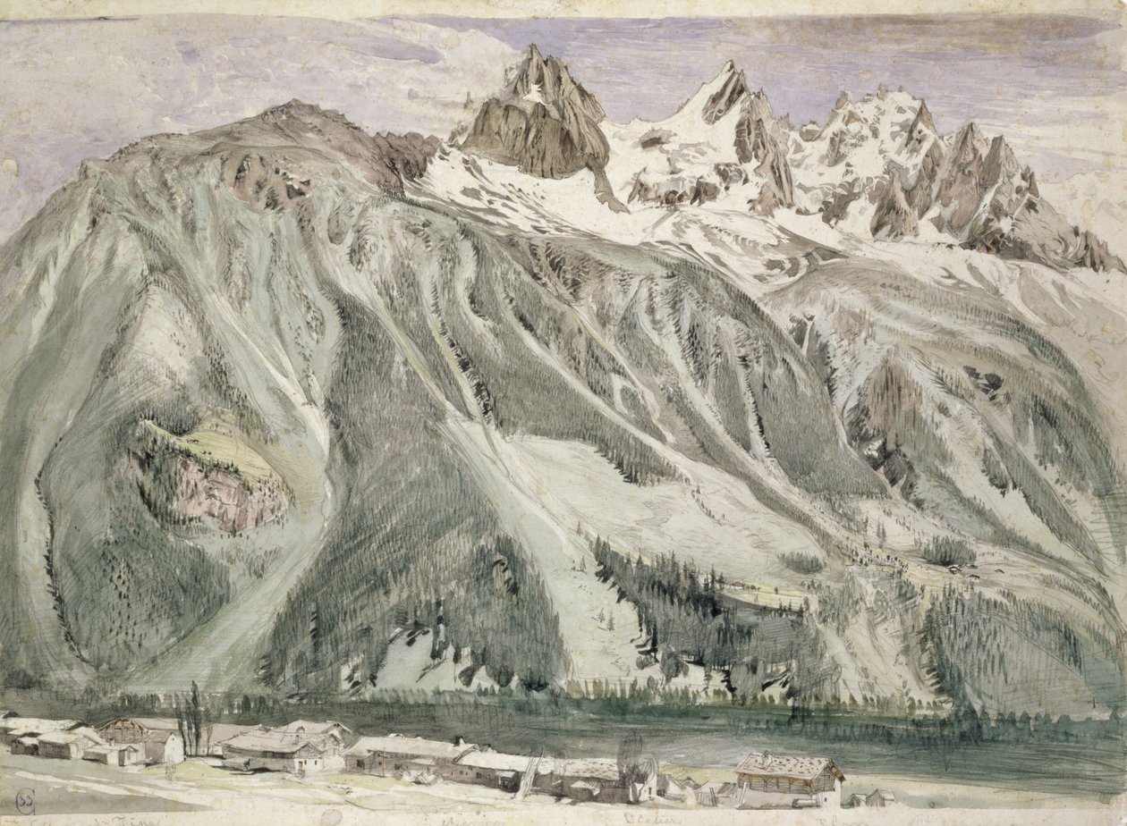 Aiguilles di Chamonix, 1849 da John Ruskin