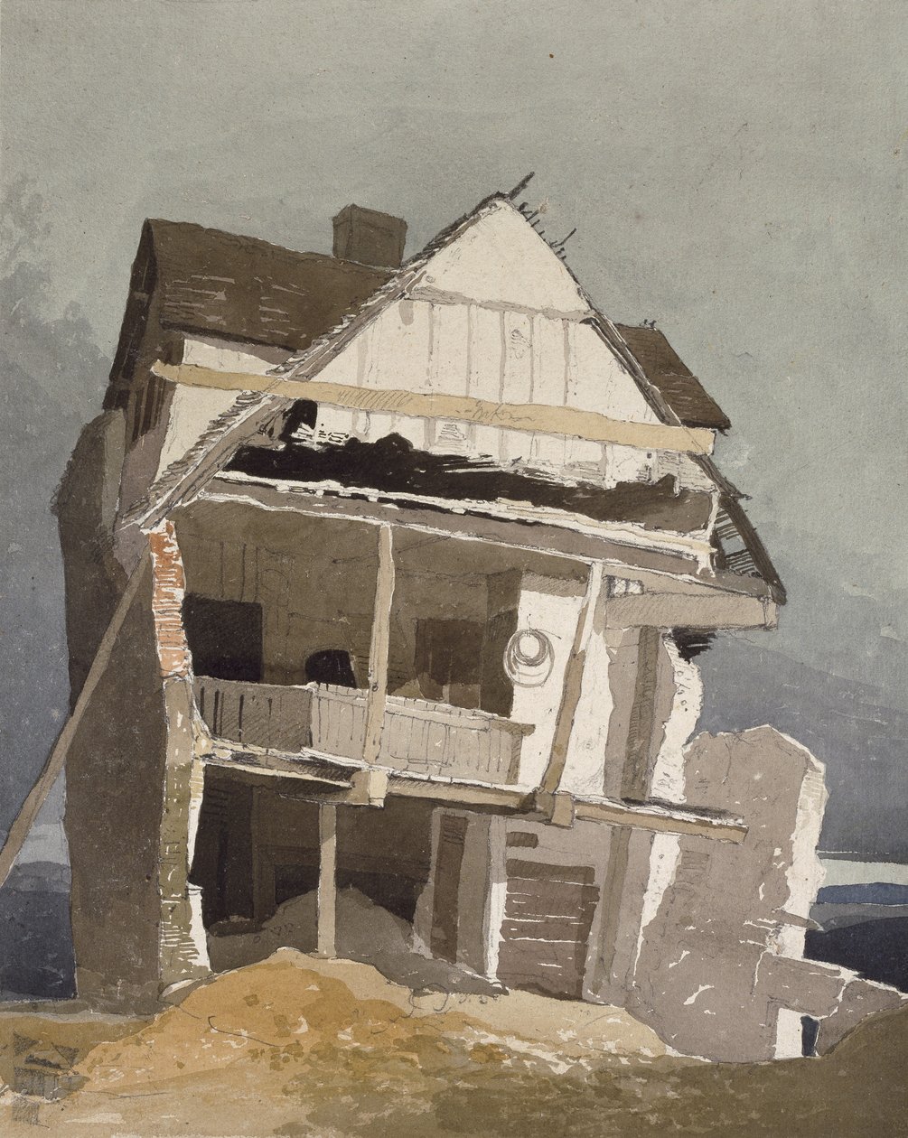 Una casa in rovina, XIX secolo da John Sell Cotman