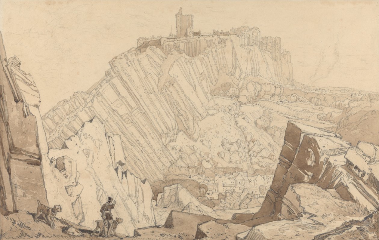 Domfront, guardando a sud-est da John Sell Cotman
