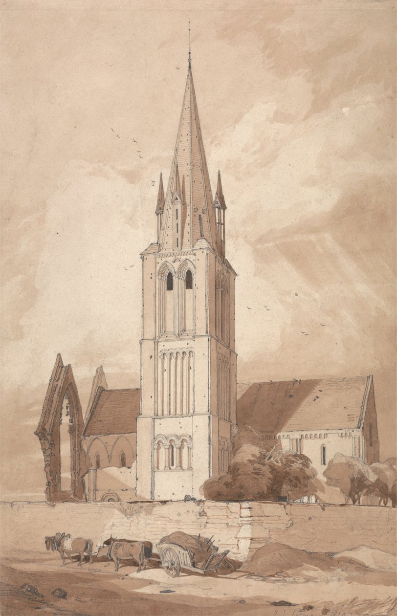 Chiesa di Douvres, Normandia da John Sell Cotman