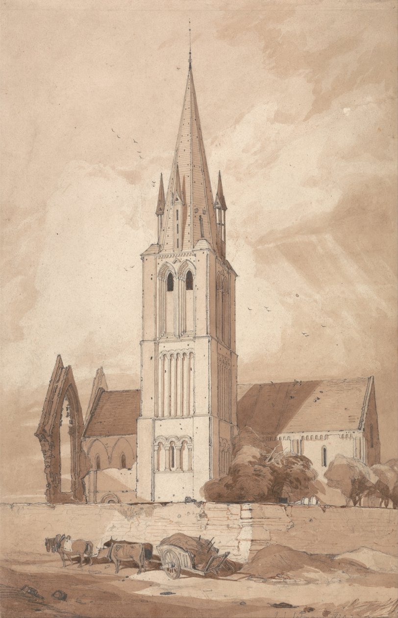 Chiesa di Douvres, Normandia da John Sell Cotman