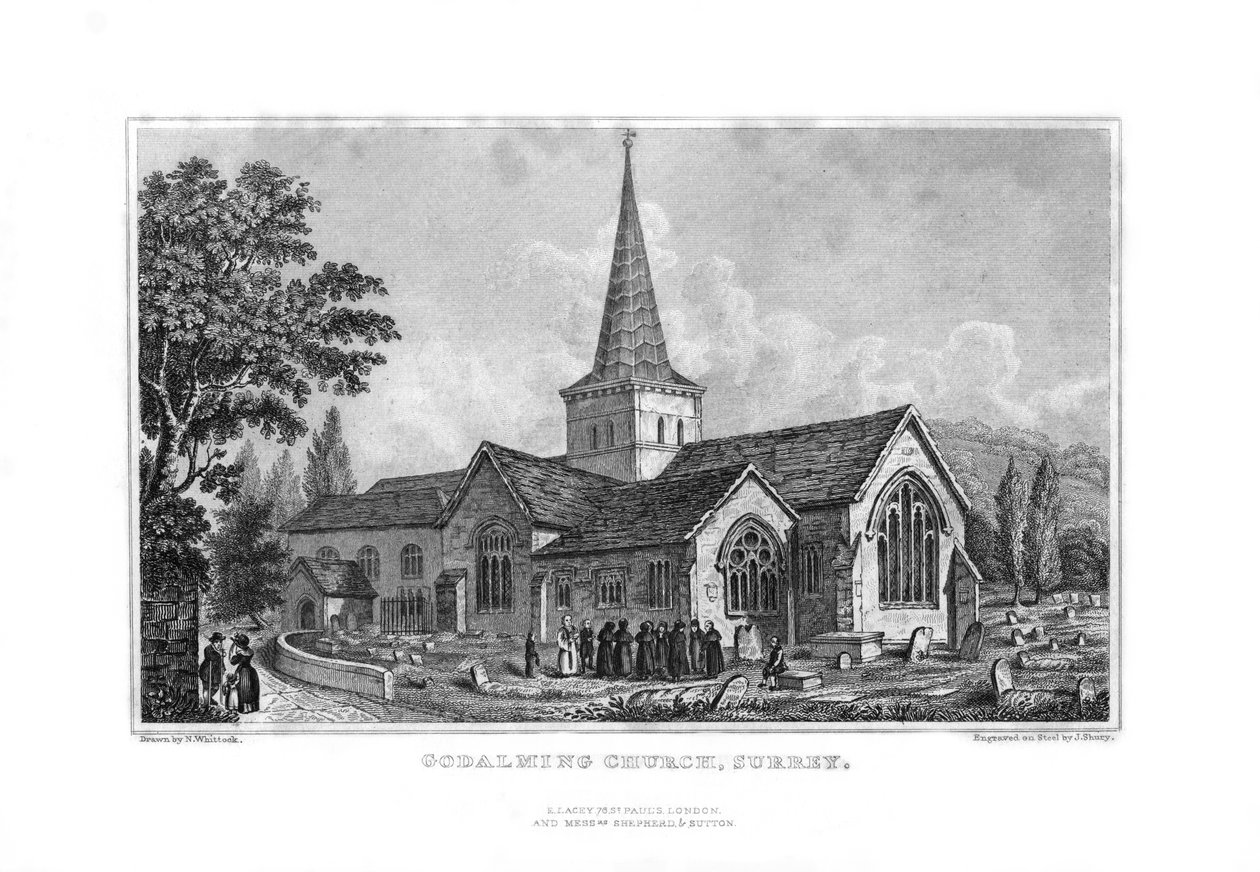 Chiesa di Godalming, Surrey, 1829 da John Shury