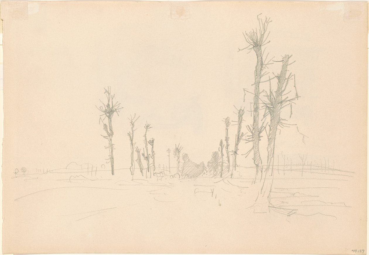 Paesaggio devastato (verso) da John Singer Sargent