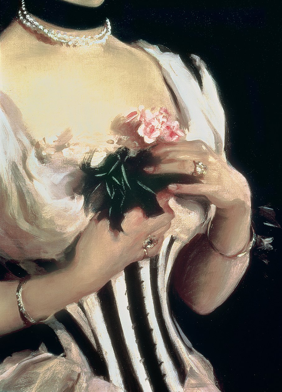 Mrs. Wilton Phipps, c.1884 (dettaglio) da John Singer Sargent