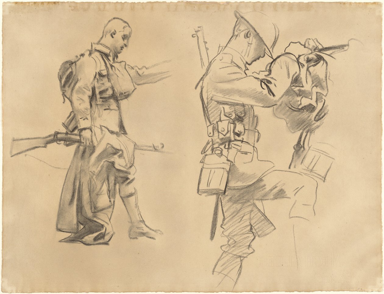 Studi per "Gassed" [recto] da John Singer Sargent