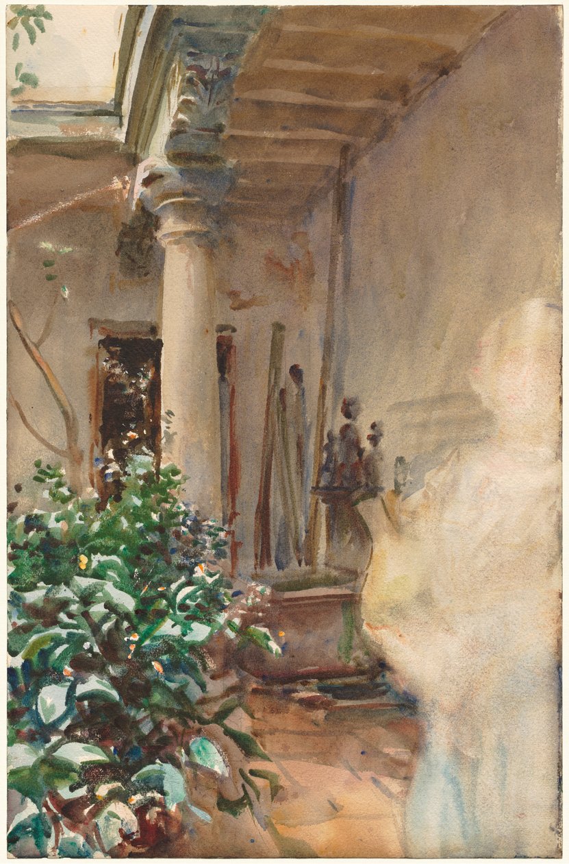 Il patio, 1908 da John Singer Sargent
