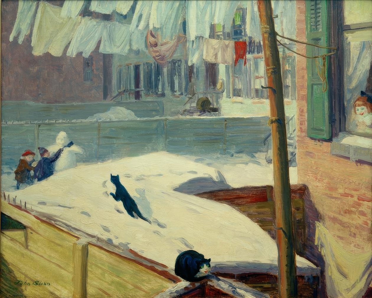 Cortili, Greenwich Village da John French Sloan