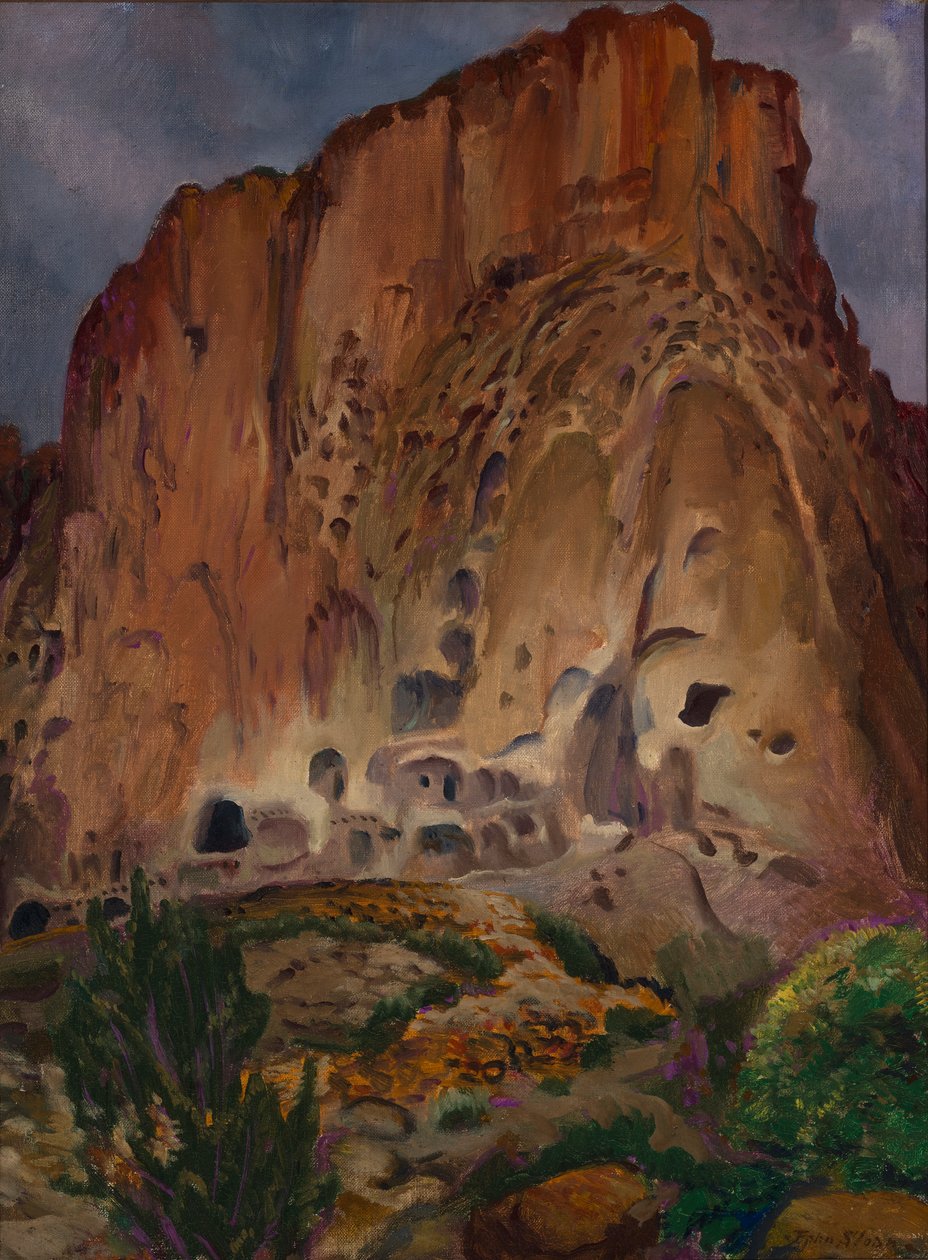 Abitazioni rupestri, Pajarito da John French Sloan