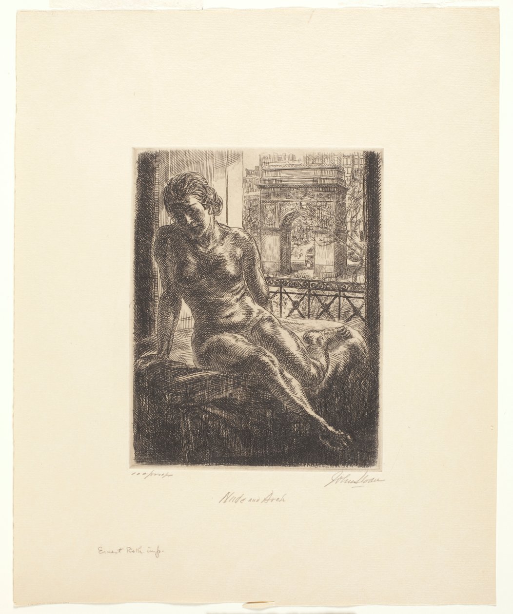 Nudo e arco da John French Sloan