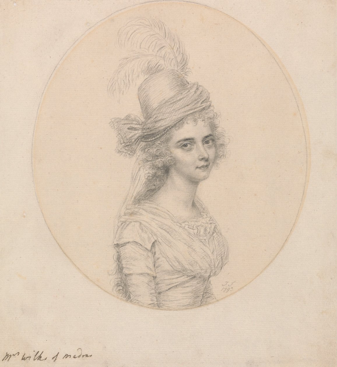 Ritratto di Mrs. Wilks di Madras da John Smart