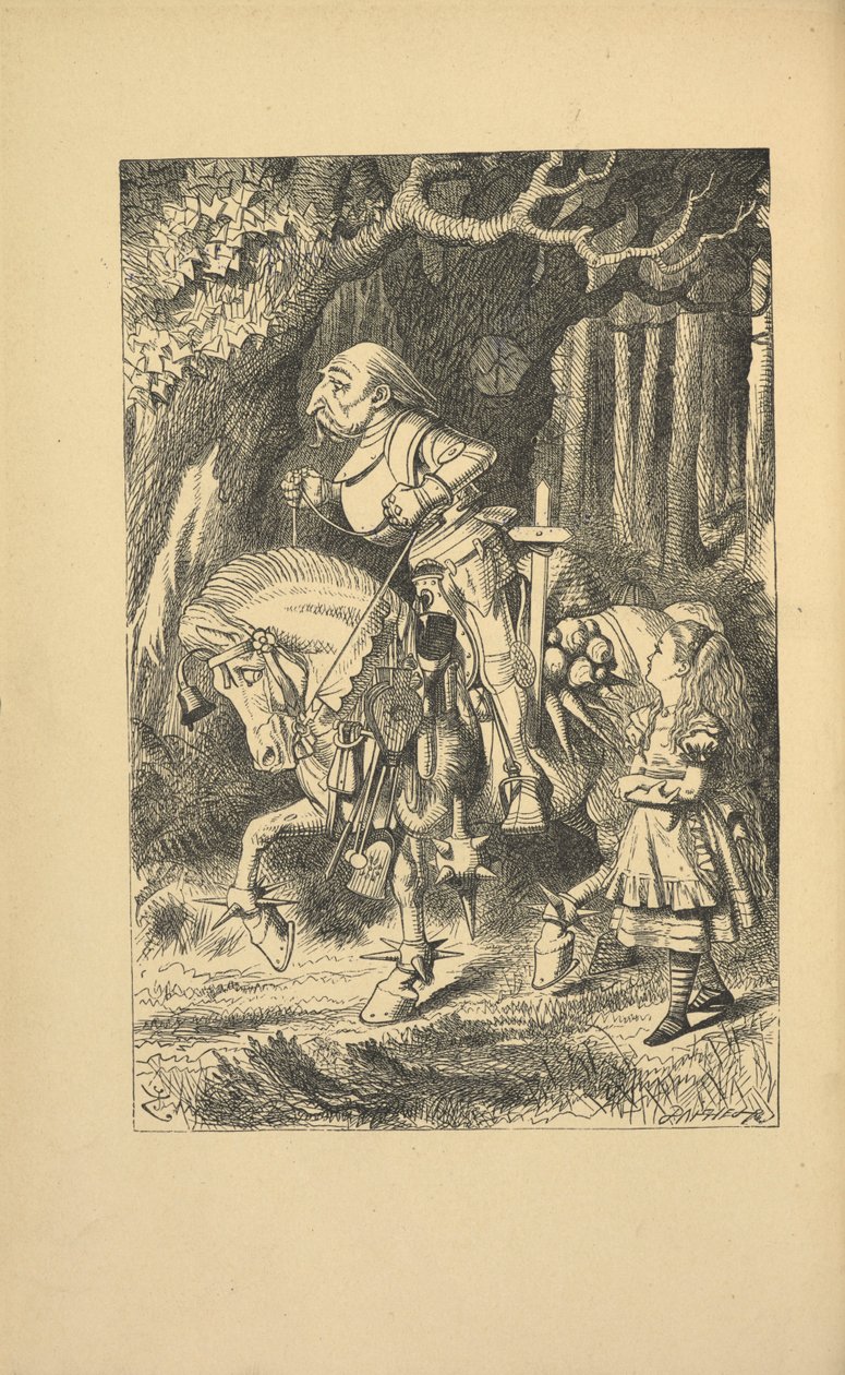 Alice e il Cavaliere Bianco da John Tenniel