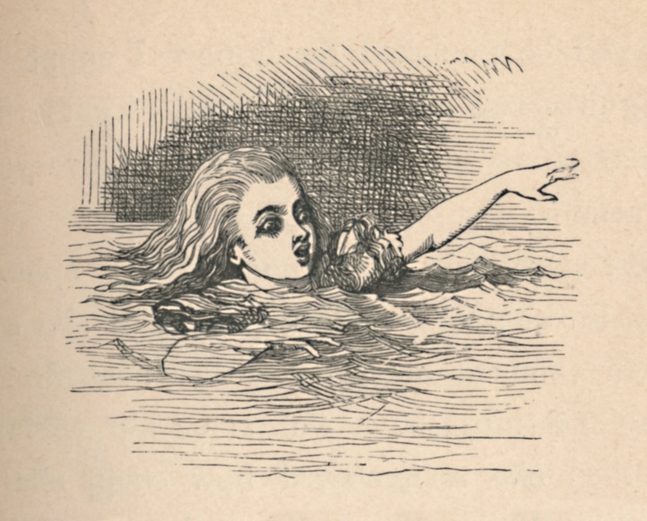 Alice in un mare di lacrime, 1889 da John Tenniel