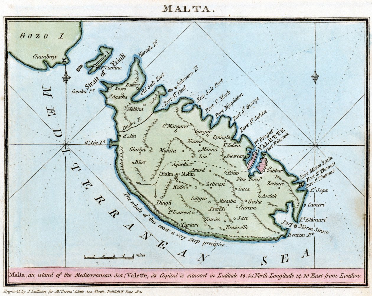 Carta di Malta da John Thomas Serres