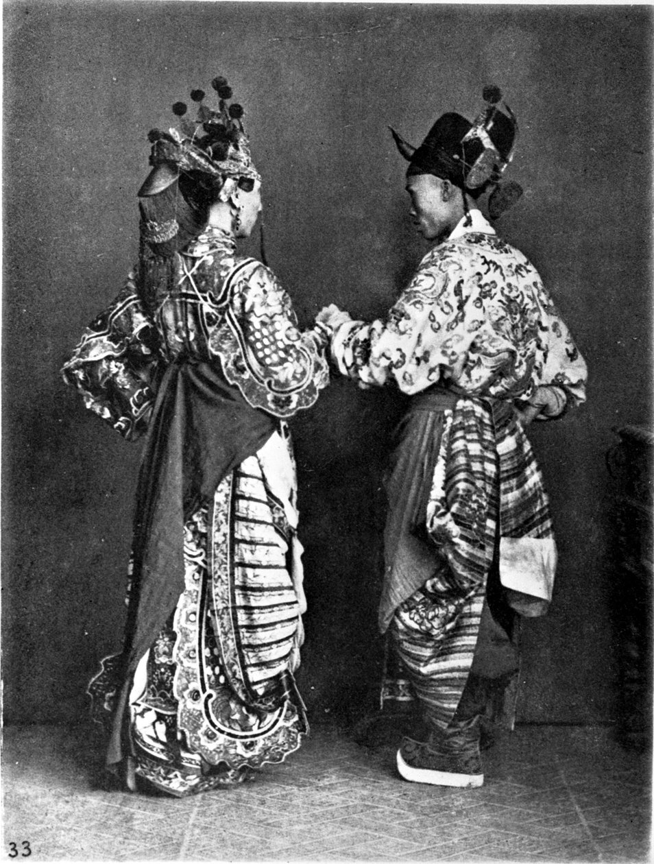 Cina, 2 attori (uomini) c.1870 da John Thomson