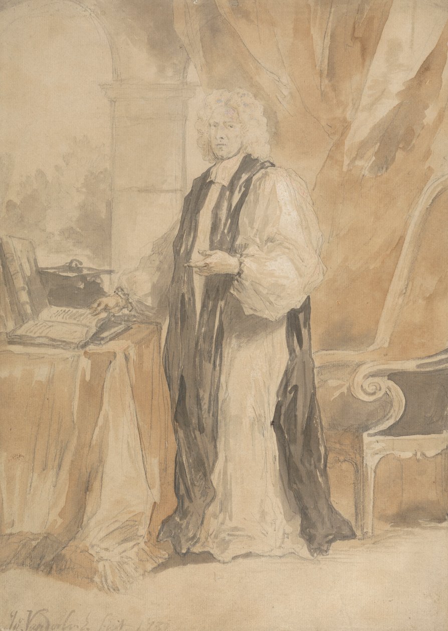 Studio di ritratto di un divino da John Vanderbank