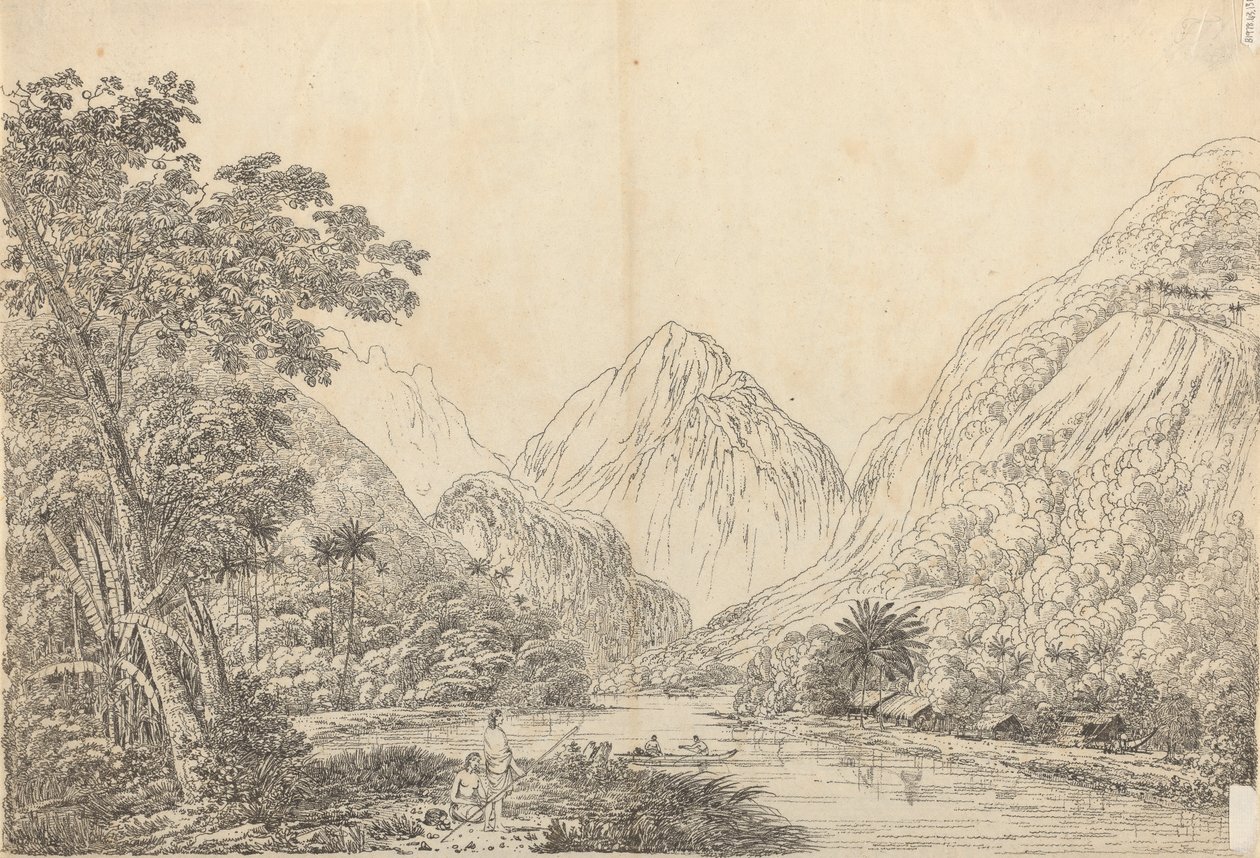 Veduta nella baia di Oheitepeha, Otaheite da John Webber