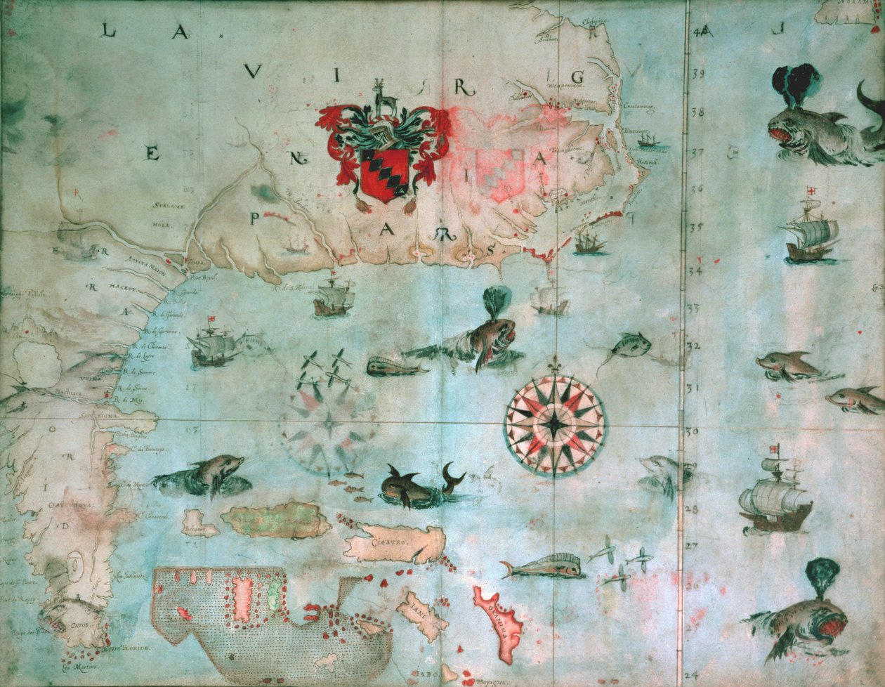 Baia di Chesapeake, Florida, c.1585-1603 da John White