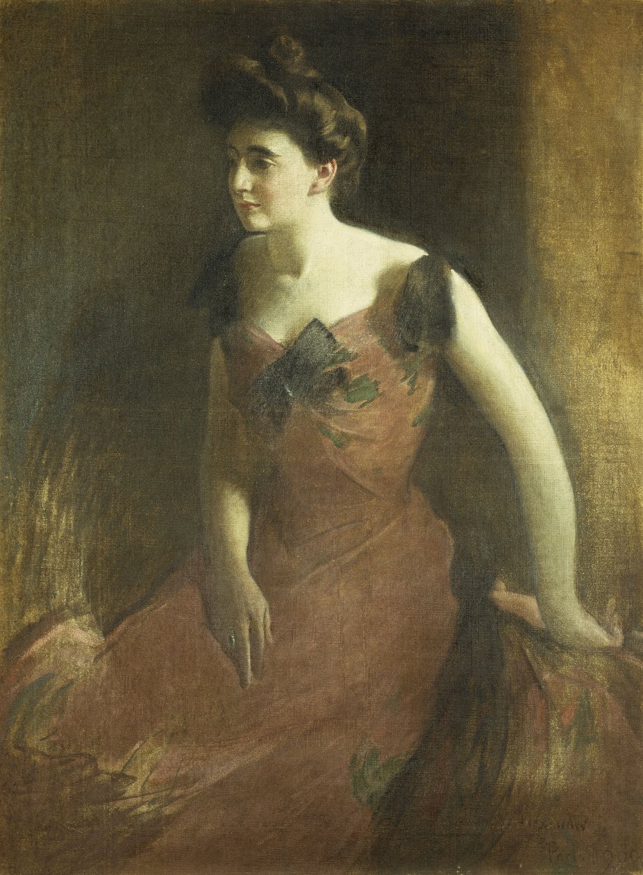 Donna in un Vestito Rosso, 1900 da John White Alexander