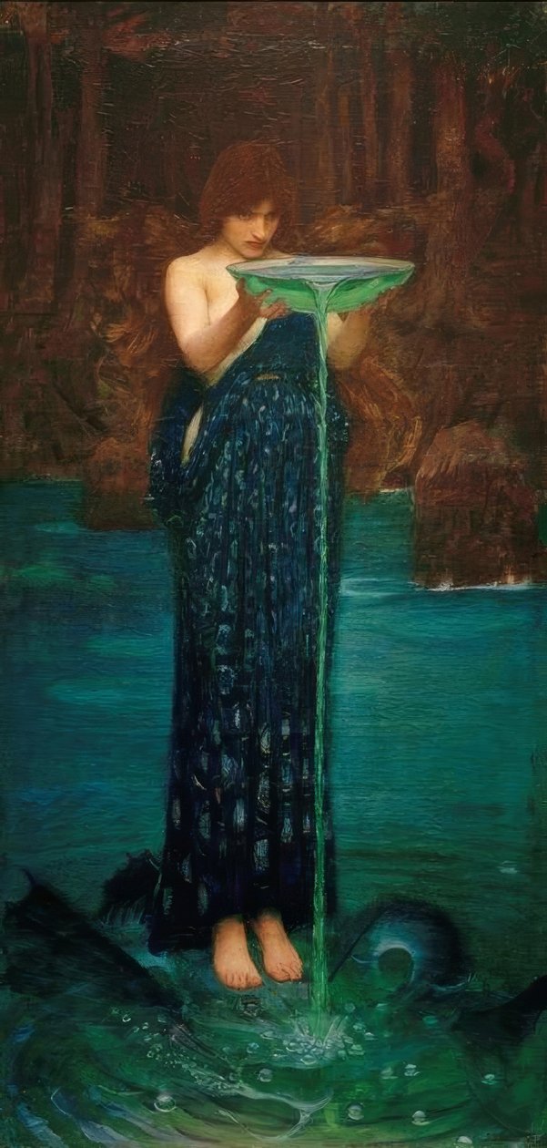 Circe Invidiosa, Circe avvelena il mare da John William Waterhouse
