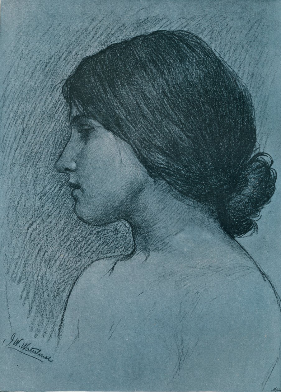 Studio di una Testa, c1899 da John William Waterhouse