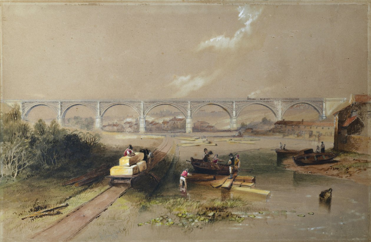 Viadotto di Willington Dean da John Wilson (after) Carmichael