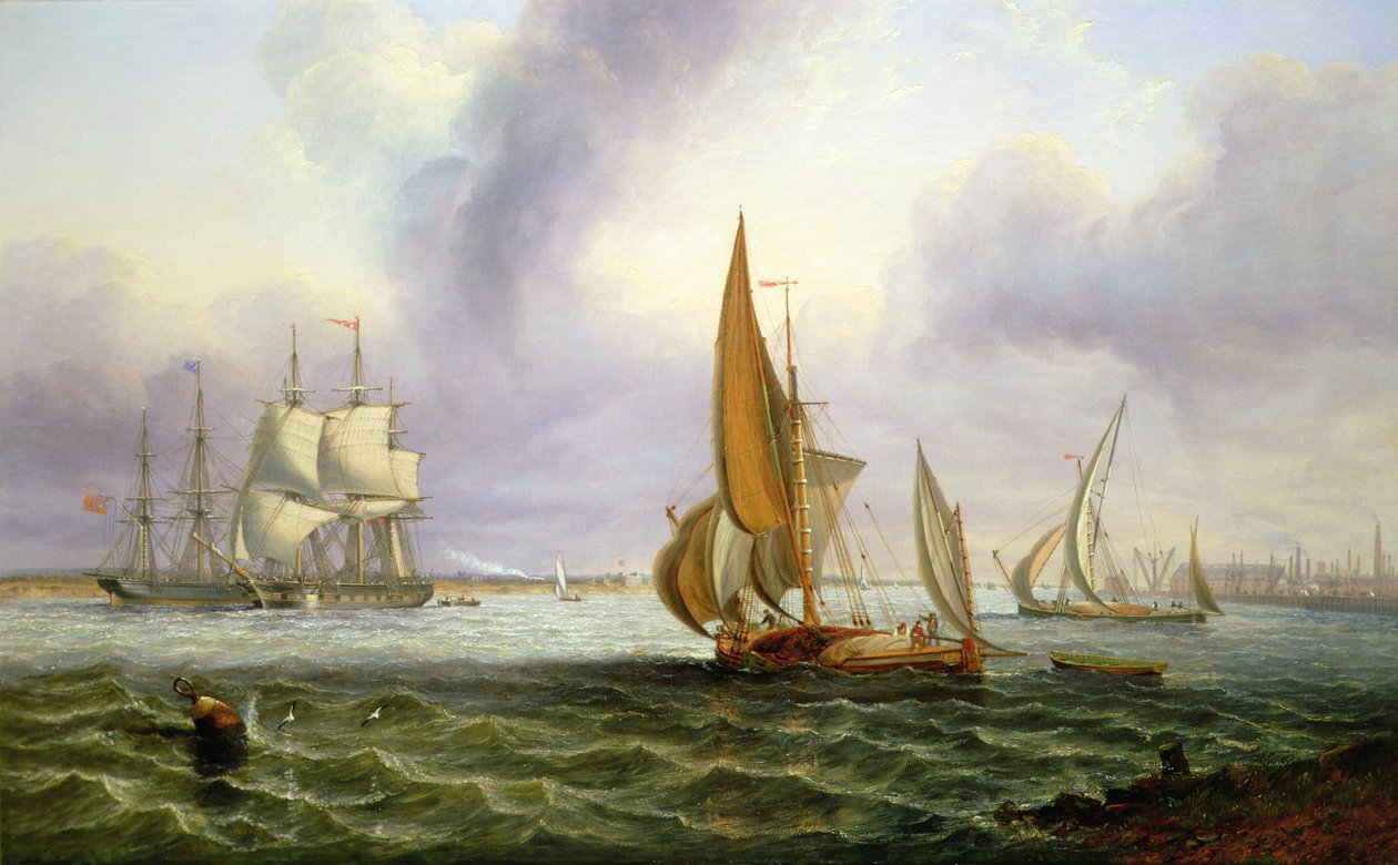 Il Tamigi a Woolwich da John Wilson Carmichael