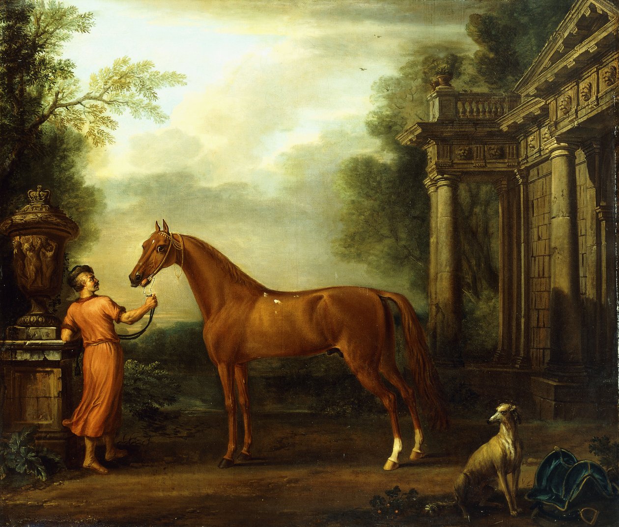 Il cavallo arabo castano di Hampton Court da John Wootton