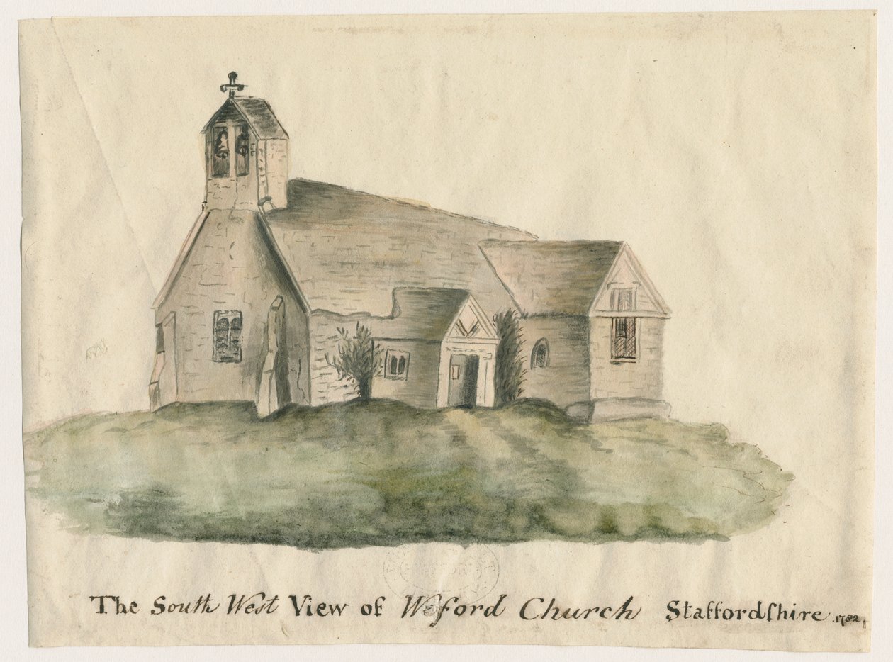 Chiesa di Weeford, 1782 da John Wright