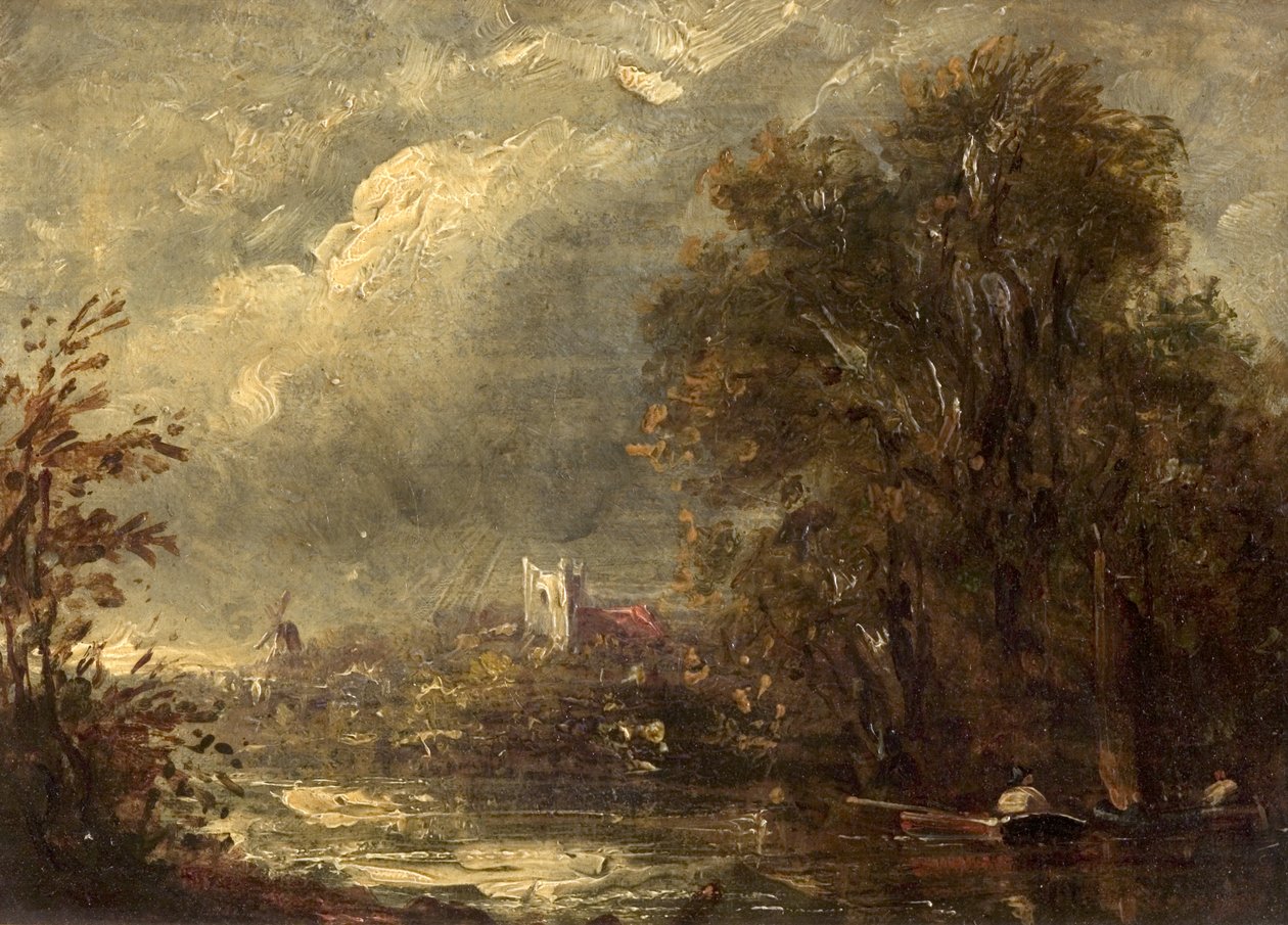 Sul fiume Stour, XIX secolo da John manner of Constable