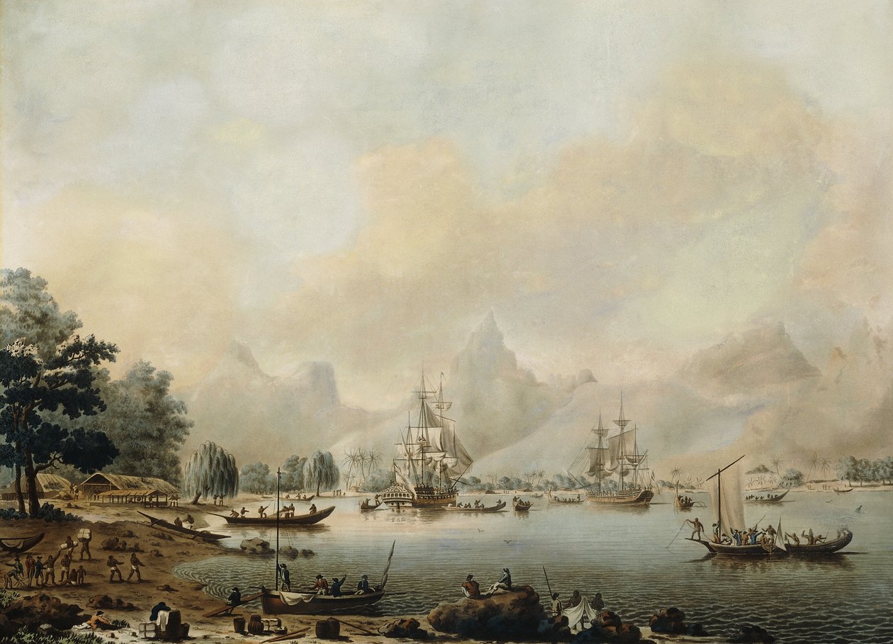 Una vista di Moorea da John the Younger Cleveley