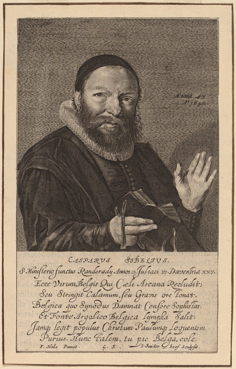 Caspar Sibelius da Jonas Suyderhoff after Frans Hals