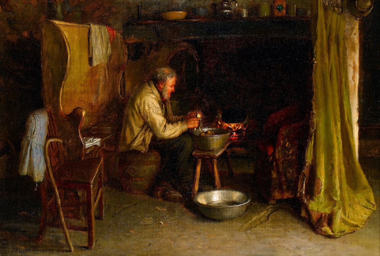 Sbucciando le patate, 1900 da Jonathan Pratt