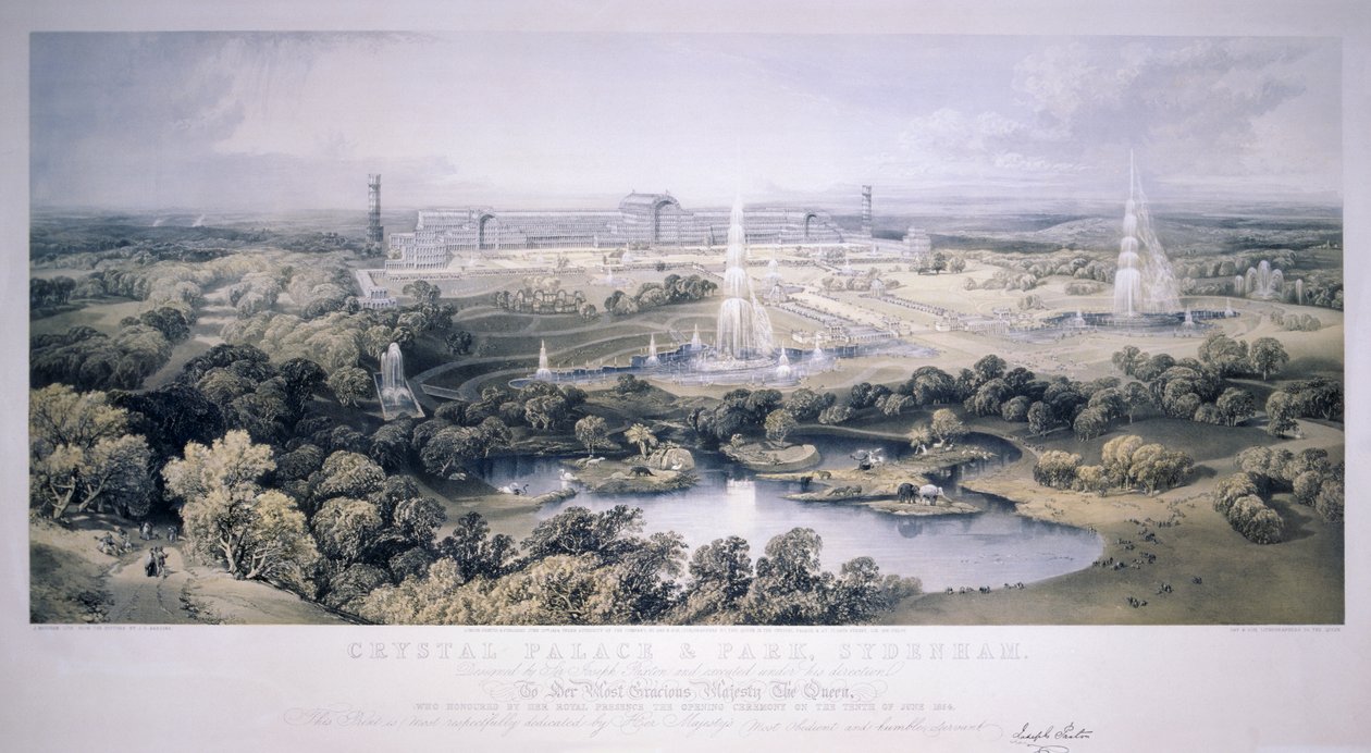 Crystal Palace, Sydenham, Londra, 1854 da Jonathan Needham