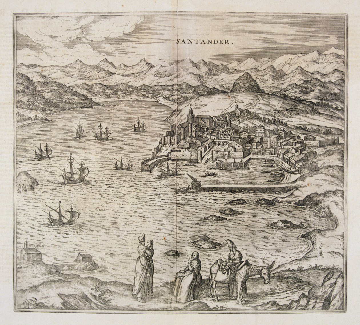 Vista di Santander da Joris Hoefnagel