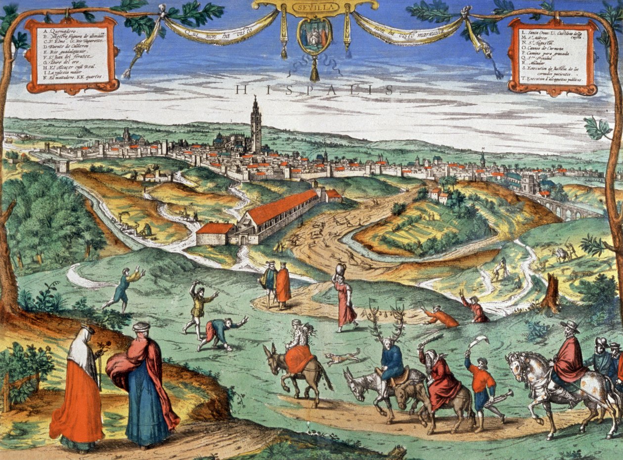 Veduta di Siviglia, c.1550 da Joris Hoefnagel