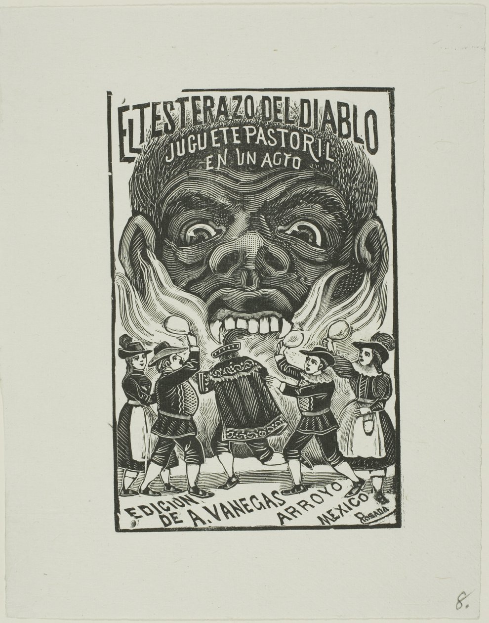 Il diavolo colpisce con la testa da José Guadalupe Posada