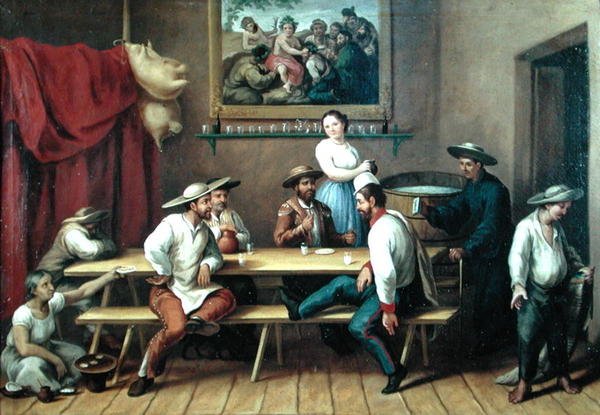 Interno di una locanda da Jose Agustin Arrieta
