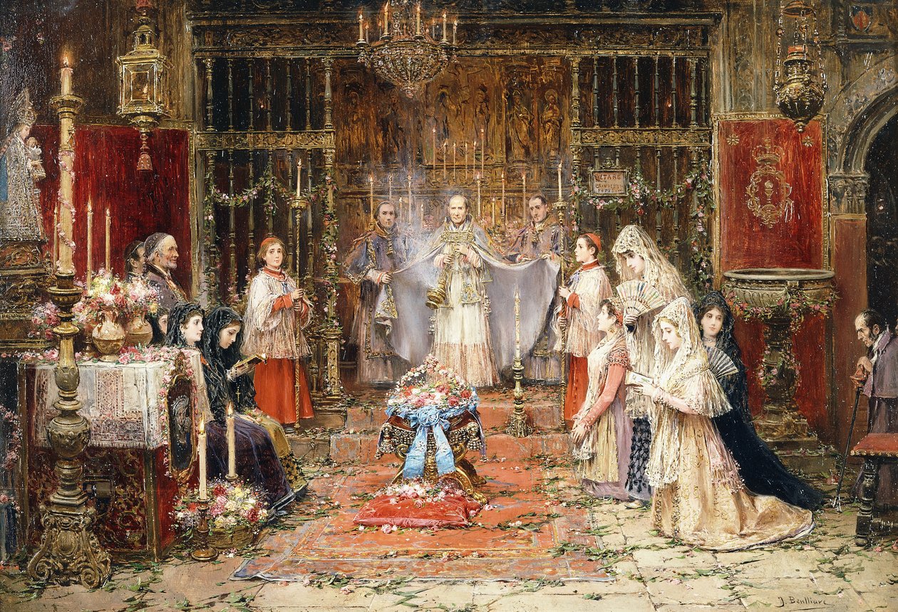 Celebrazione di Santa Maria della Rosa da Jose Benlliure y Gil
