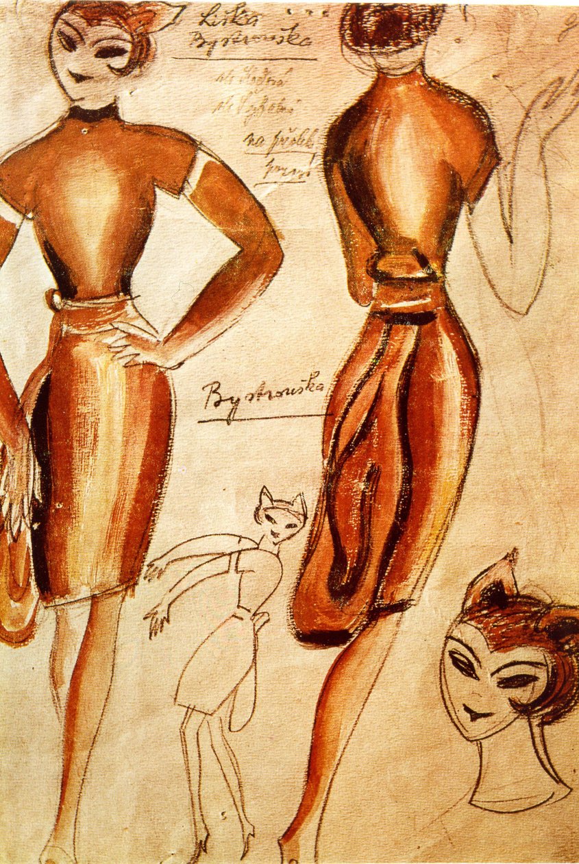 Opera di Leos Janacek La piccola volpe astuta, costume design di Josef Capek per la prima di Praga da Josef Čapek