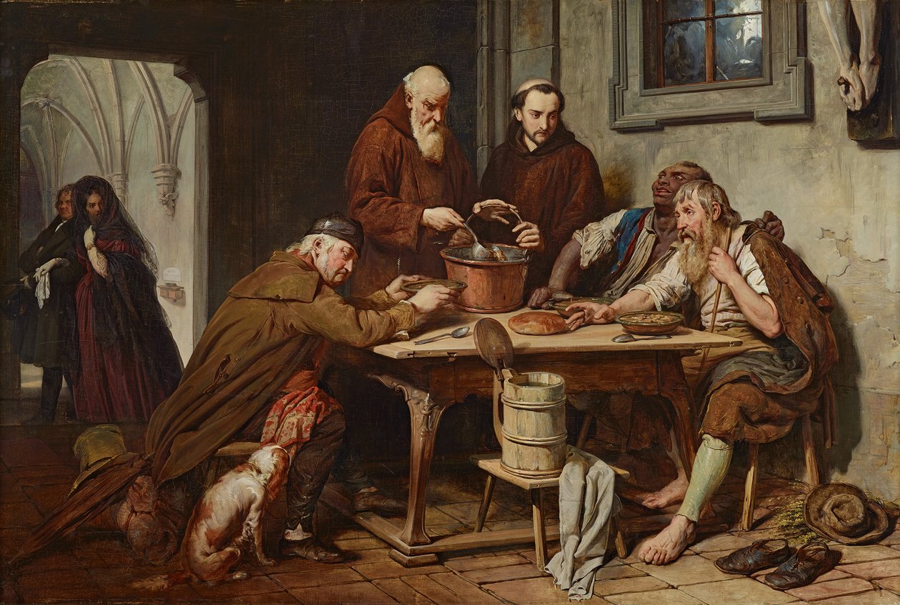 La zuppa del monastero da Josef Danhauser