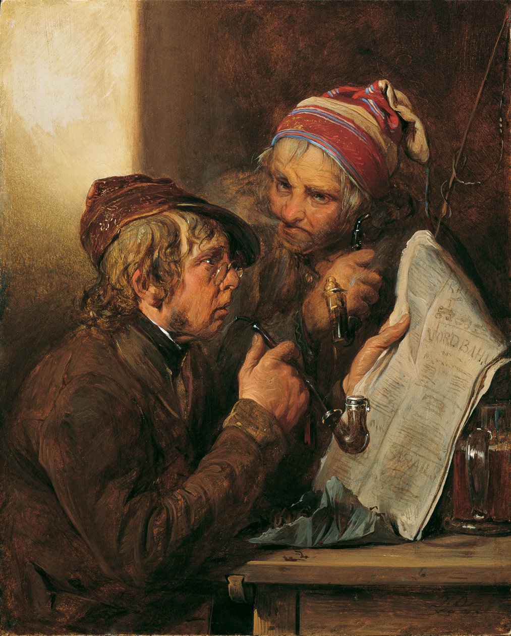 I lettori di giornali da Josef Danhauser