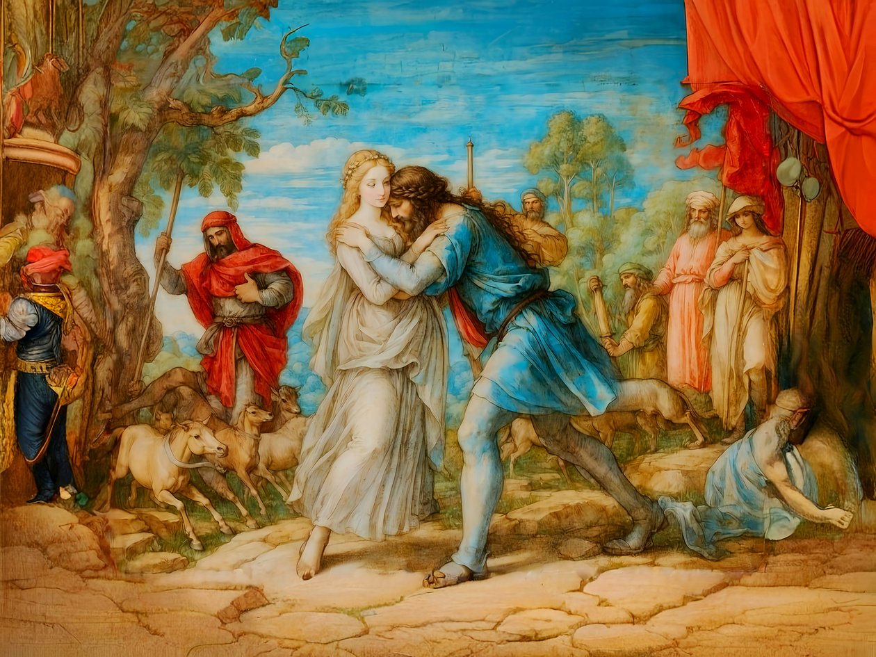 Giacobbe incontra Rachele da Josef Johann Michel
