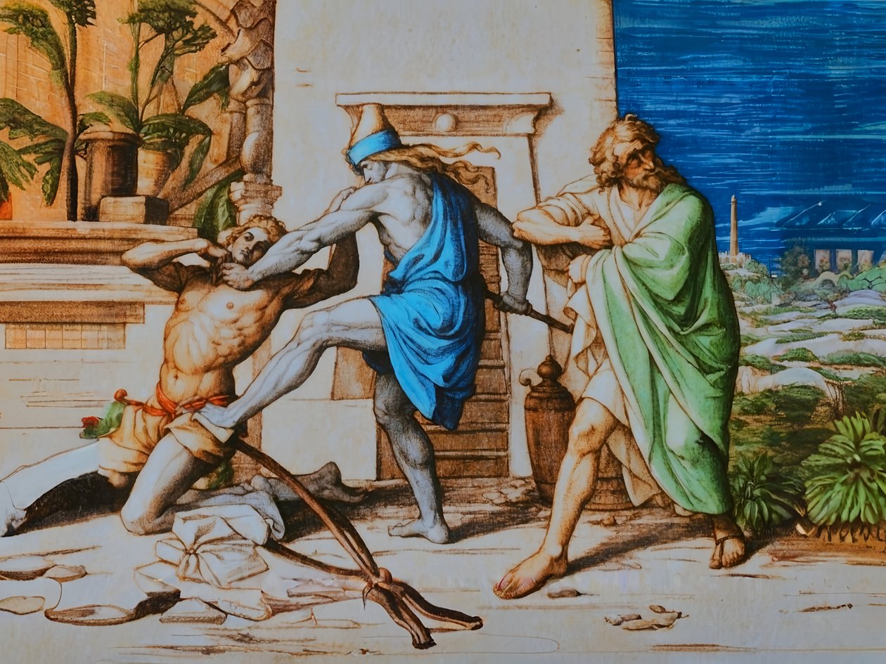 Mosè uccide un egiziano da Josef Johann Michel