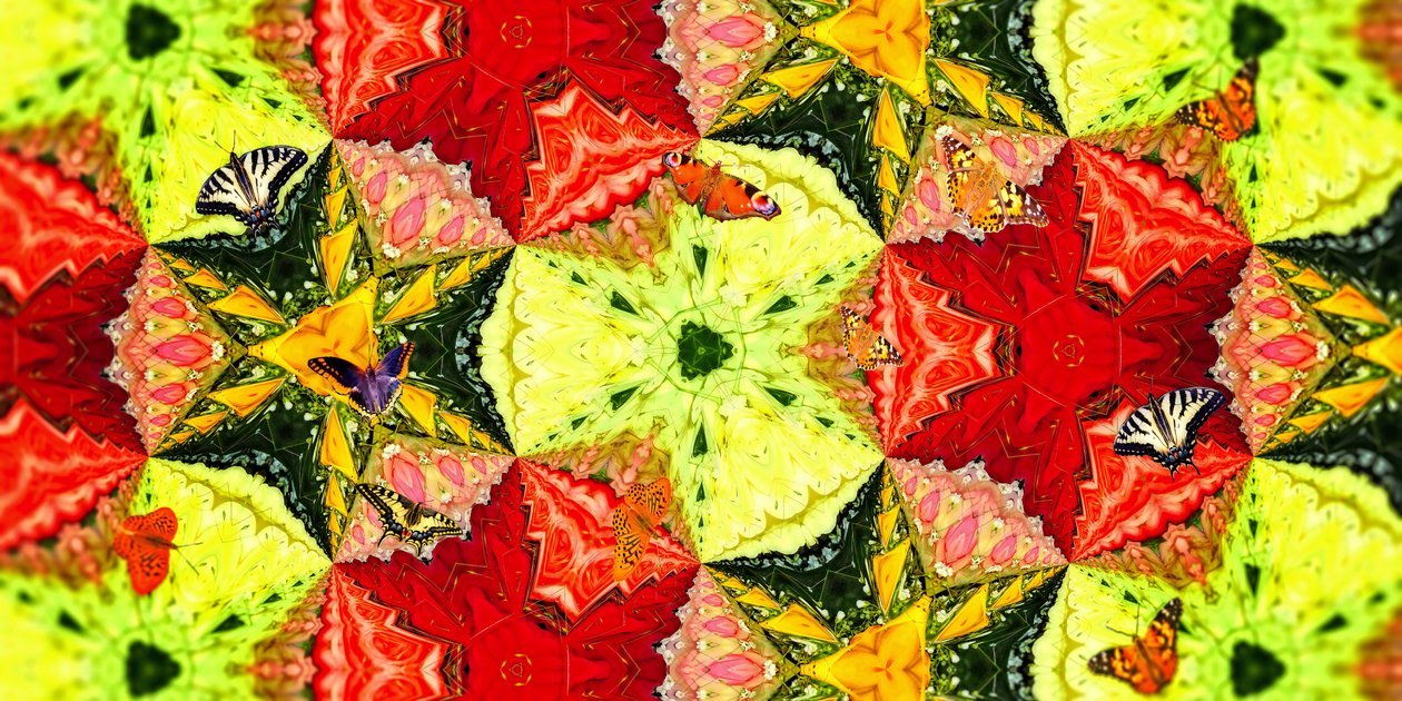 Creature: Farfalle nel giardino delle rose da Josef Johann Michel