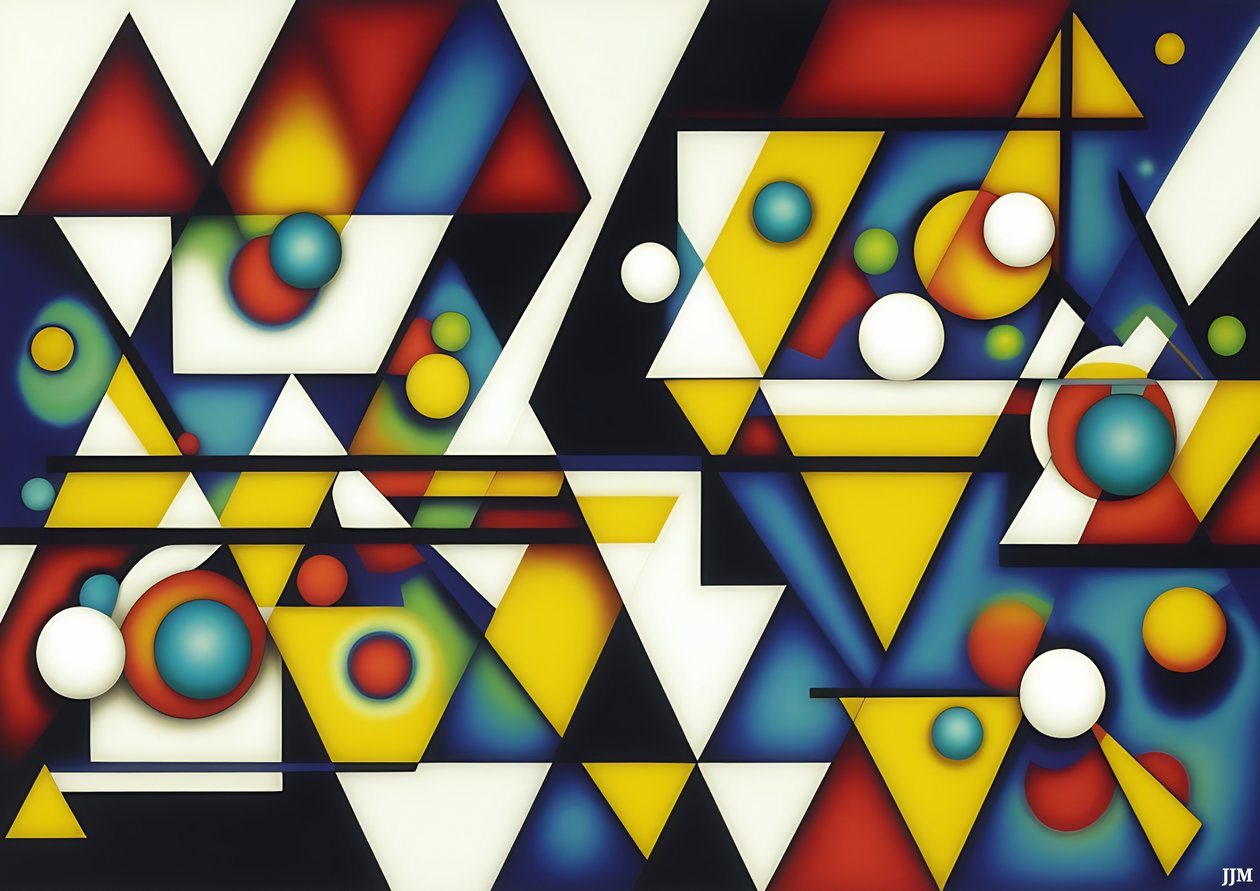 astratto: sfere+triangoli 4 da Josef Johann Michel