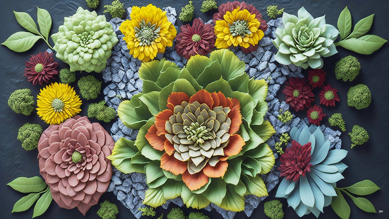 mandala: elementi di kalanchoe_01 da Josef Johann Michel