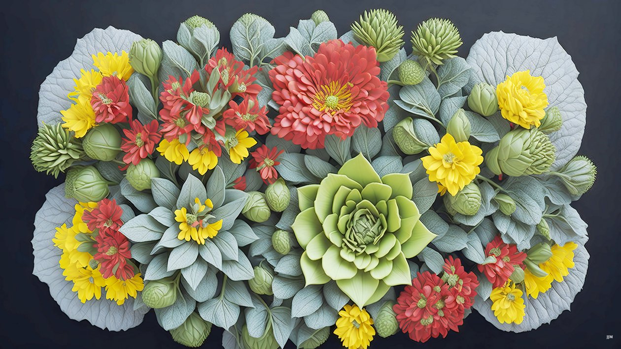 mandala: elementi di kalanchoe_02 da Josef Johann Michel