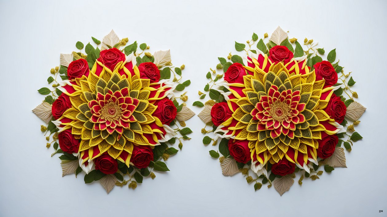 mandala: elementi di fiore di rosa_01 da Josef Johann Michel