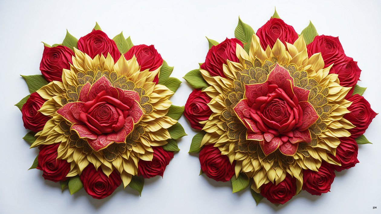 mandala: elementi di fiore di rosa_02 da Josef Johann Michel